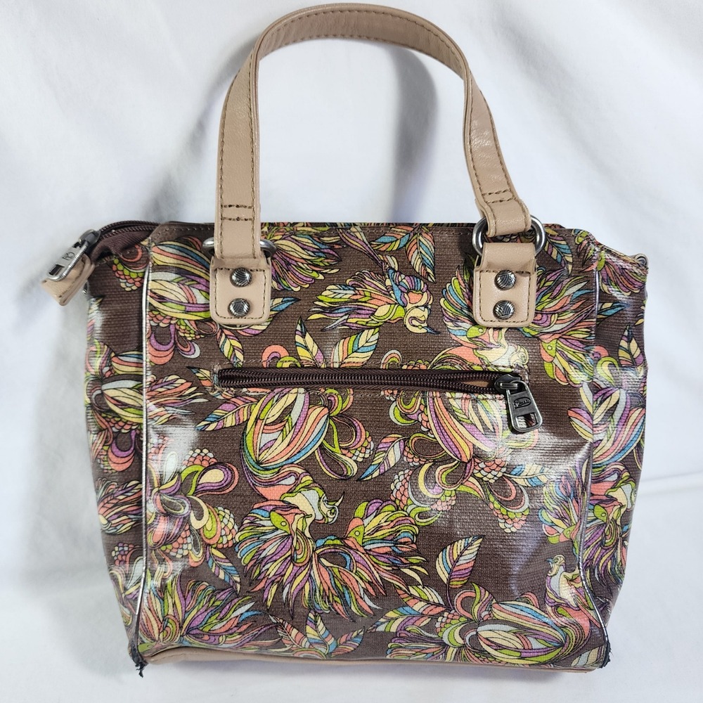 Sakroots Womens Mini Tote Hand Bag Purse Coated Canvas Bird‎ Print *NO STRAP - Picture 2 of 16